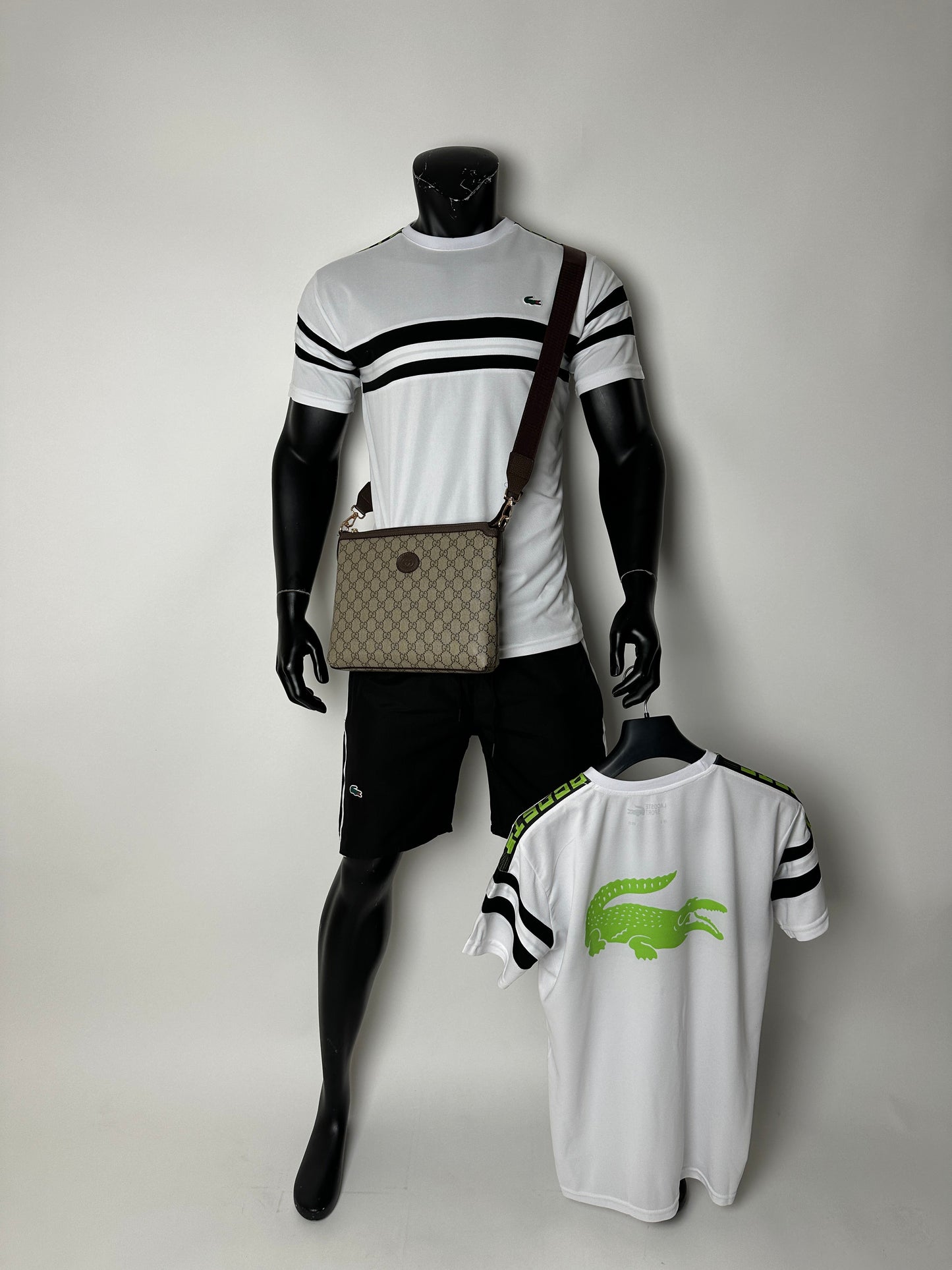 SUPER PACK 🔥 CONJUNTO LACOSTE + BANDOLERA GUCCI ‼️