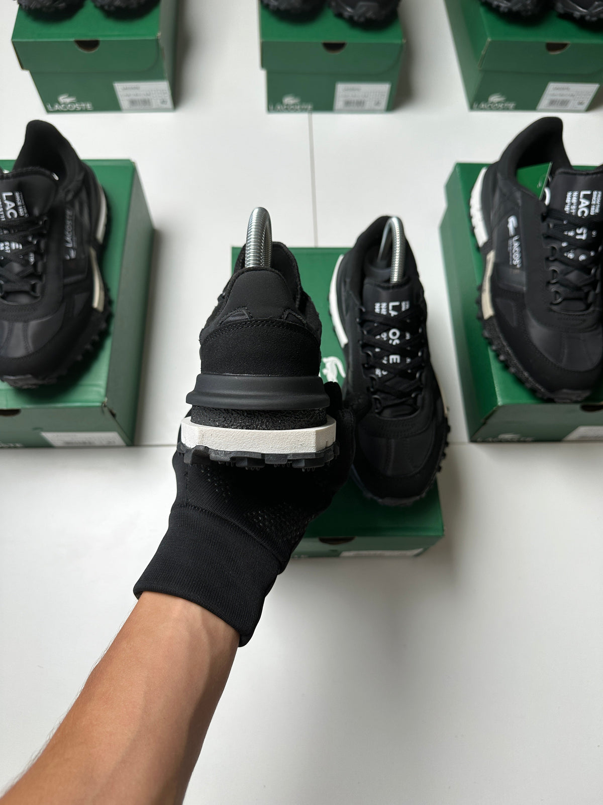 ZAPAS LACOSTE ELITE ACTIVE BLACK WHITE