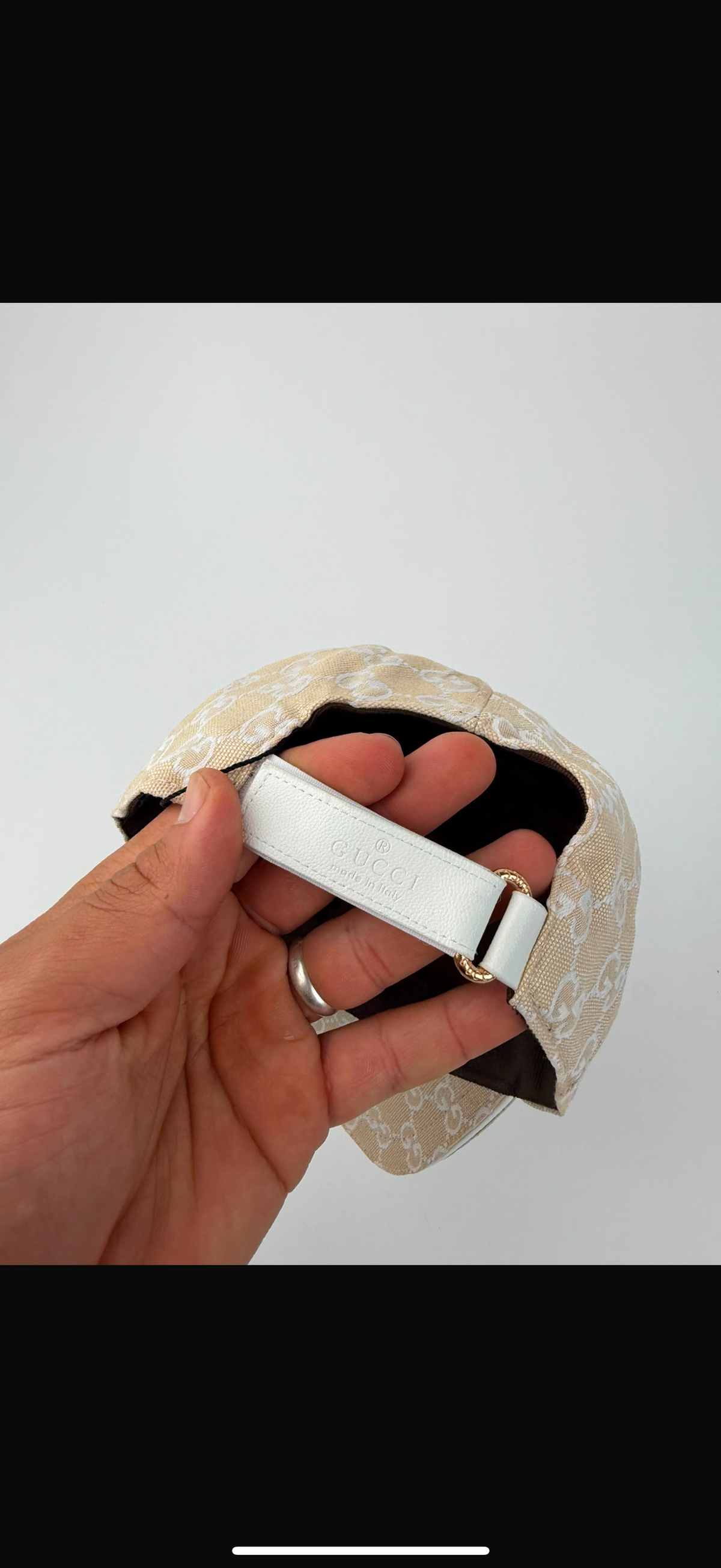 GORRA GUCCI BEIGE CANVAS