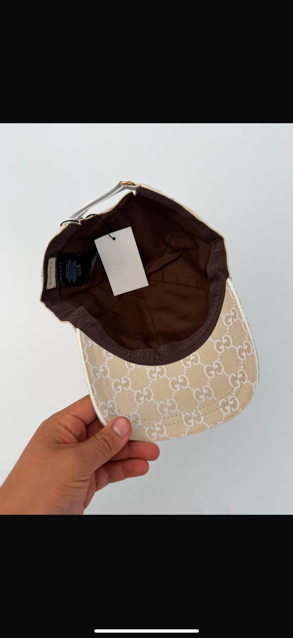 GORRA GUCCI BEIGE CANVAS